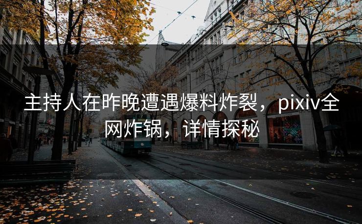 主持人在昨晚遭遇爆料炸裂,pixiv全网炸锅,详情探秘